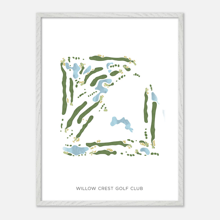 Print of Willow Crest Golf Club Modern Map