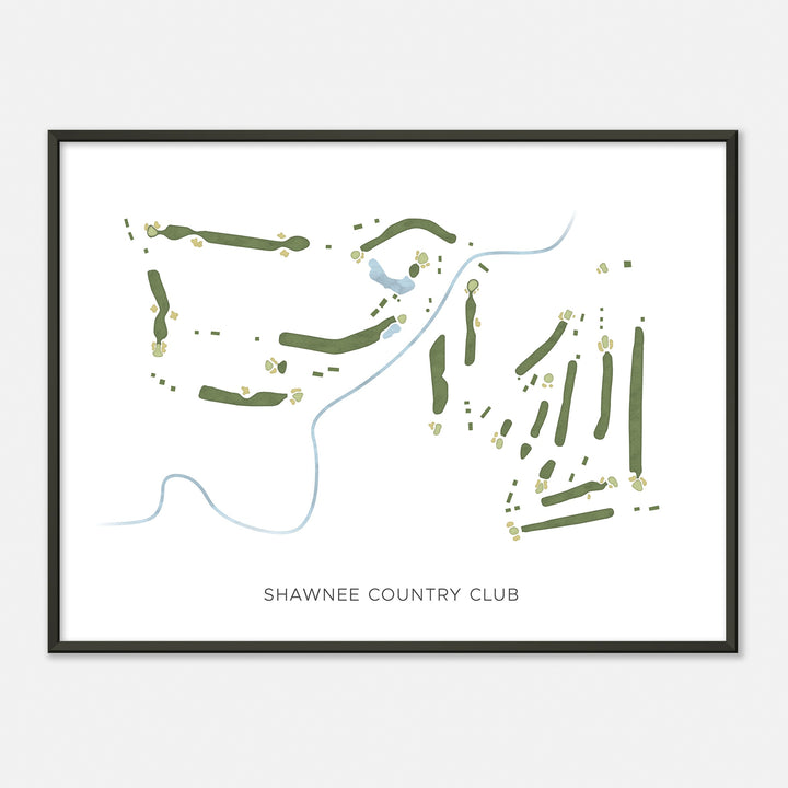 Print of Shawnee Country Club Modern Map