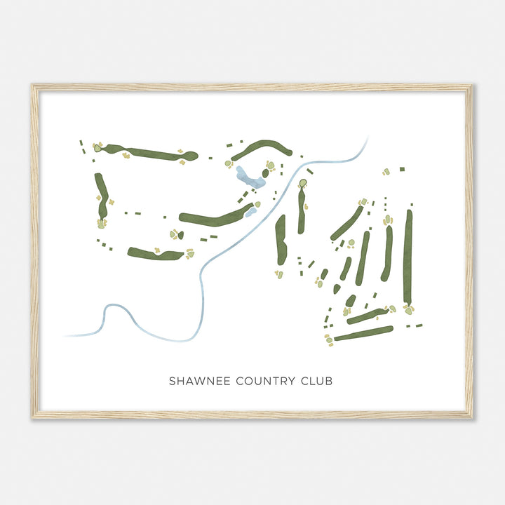 Print of Shawnee Country Club Modern Map