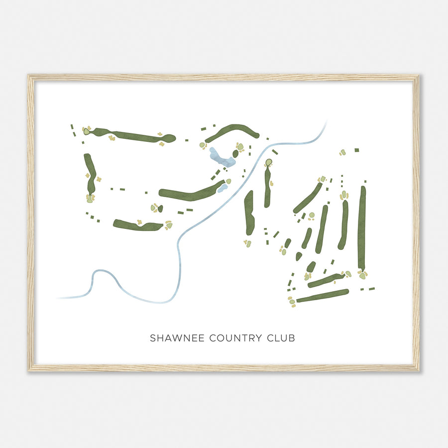 Print of Shawnee Country Club Modern Map