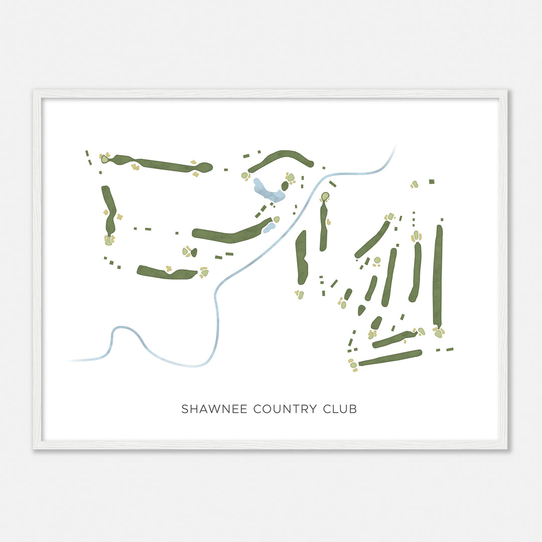 Print of Shawnee Country Club Modern Map