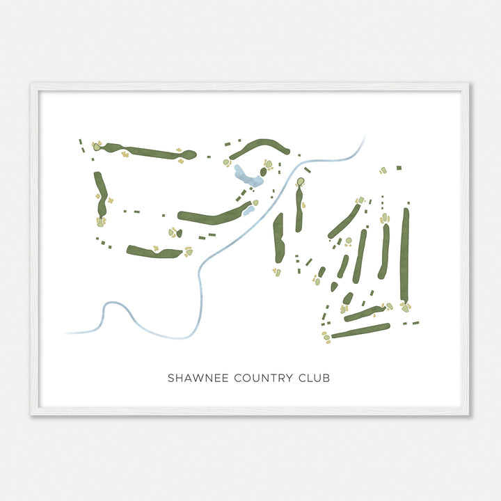 Print of Shawnee Country Club Modern Map
