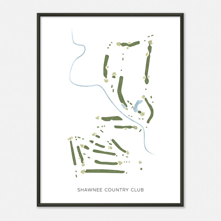 Print of Shawnee Country Club Modern Map