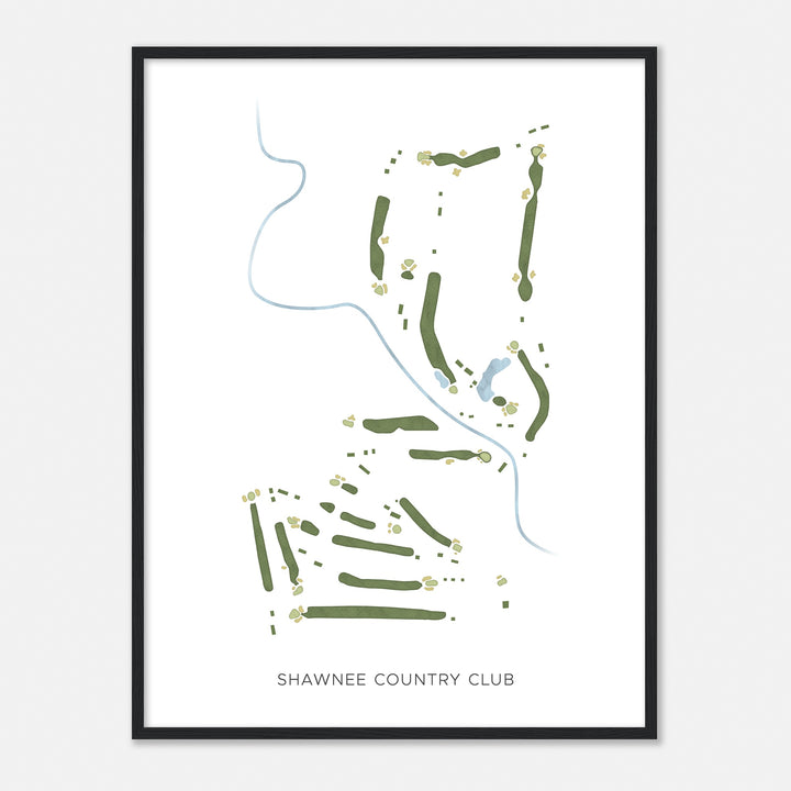 Print of Shawnee Country Club Modern Map