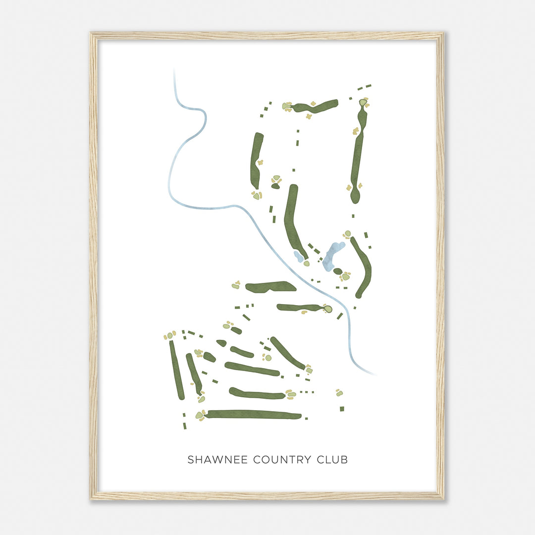 Print of Shawnee Country Club Modern Map