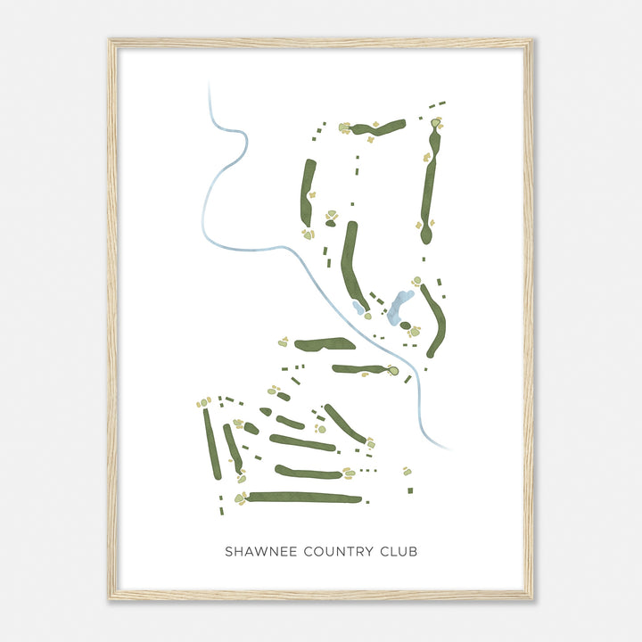 Print of Shawnee Country Club Modern Map