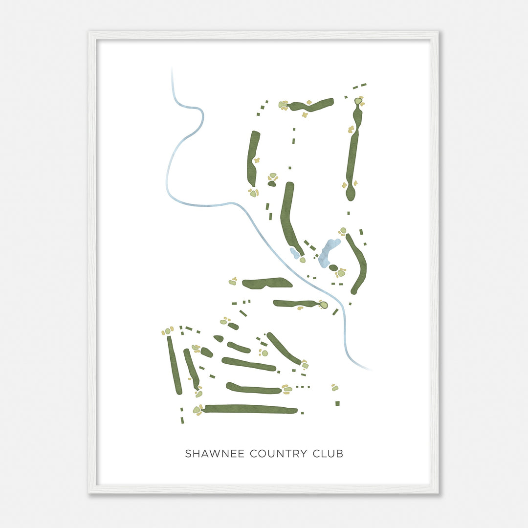 Print of Shawnee Country Club Modern Map