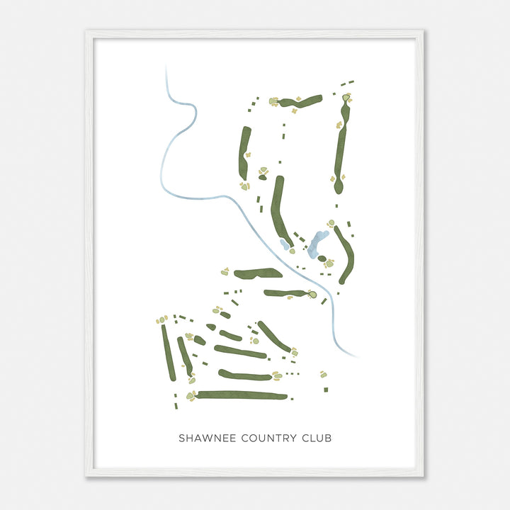 Print of Shawnee Country Club Modern Map