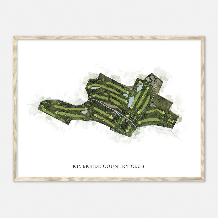 Print of Riverside Country Club Classic Map