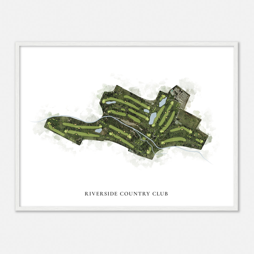 Print of Riverside Country Club Classic Map