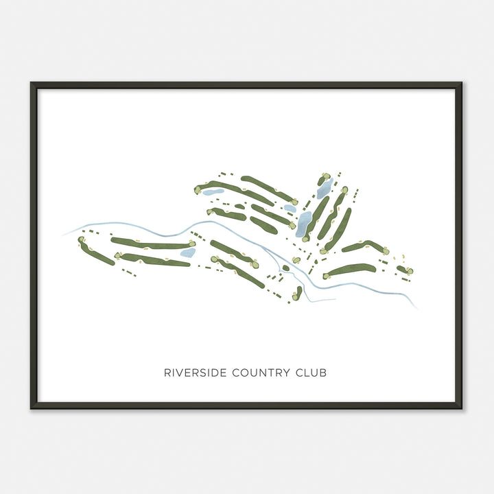 Print of Riverside Country Club Modern Map