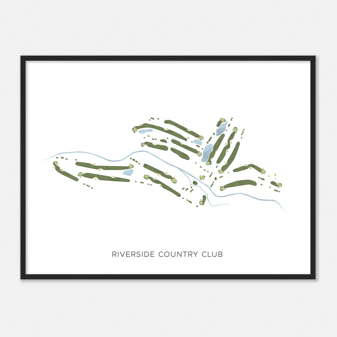 Print of Riverside Country Club Modern Map