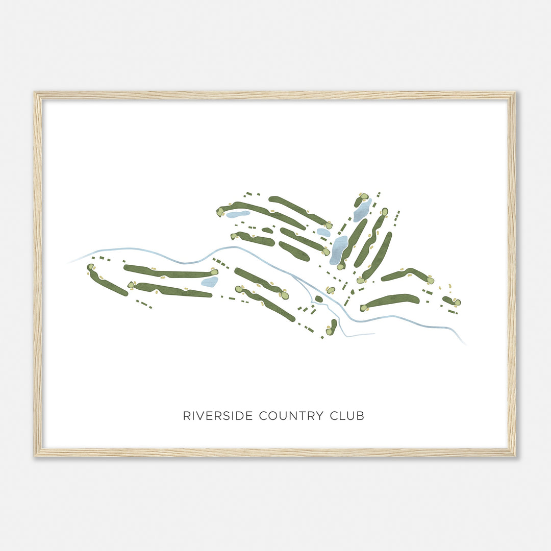 Print of Riverside Country Club Modern Map