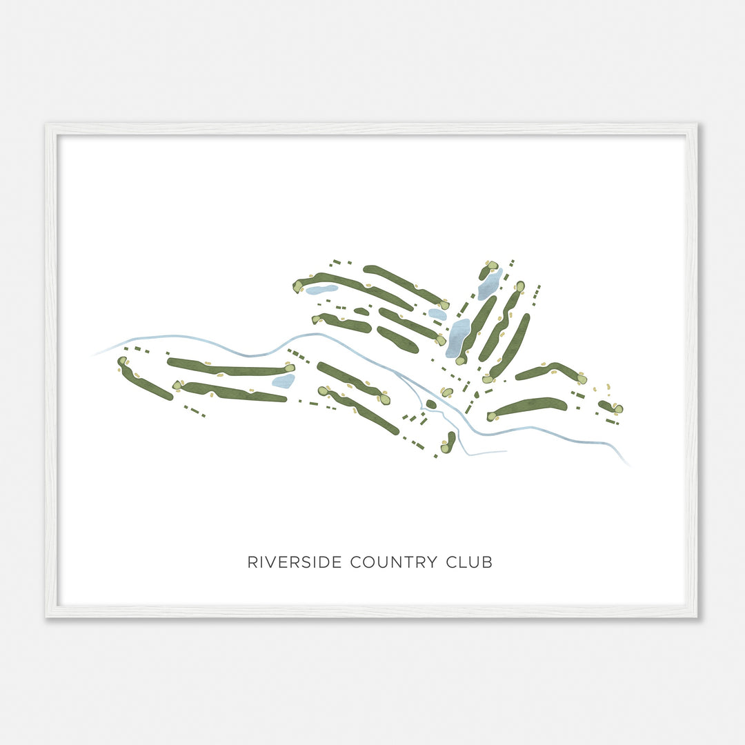 Print of Riverside Country Club Modern Map