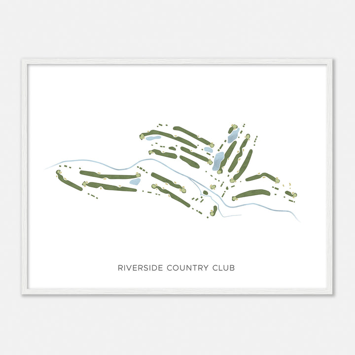 Print of Riverside Country Club Modern Map