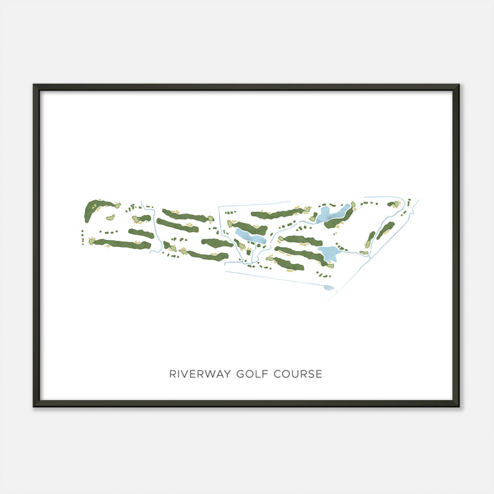 Print of Riverway Golf Course Modern Map