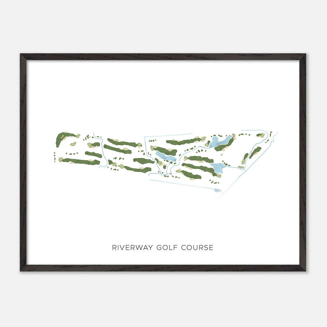 Print of Riverway Golf Course Modern Map