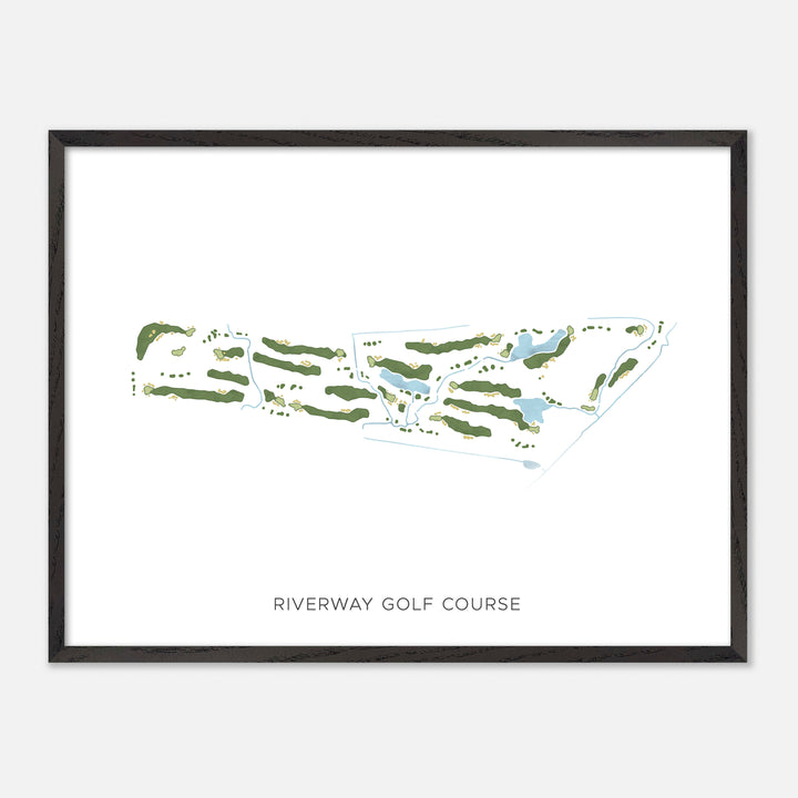 Print of Riverway Golf Course Modern Map