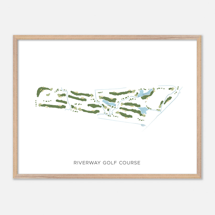 Print of Riverway Golf Course Modern Map