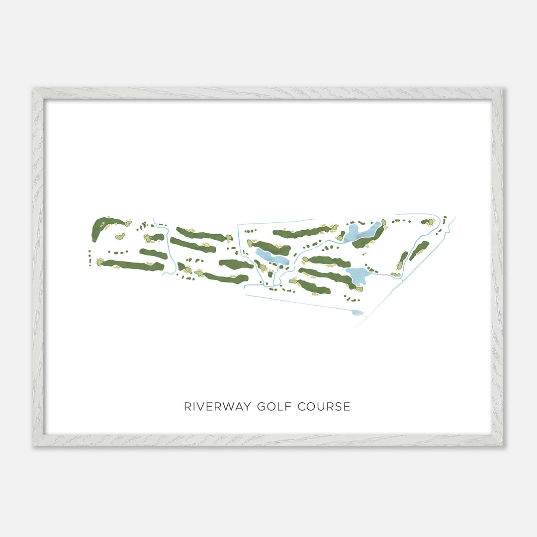 Print of Riverway Golf Course Modern Map