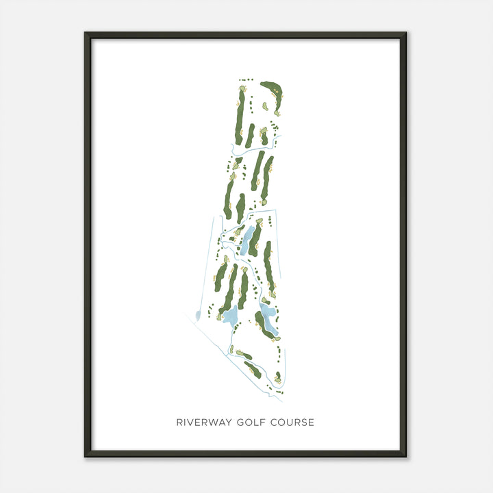 Print of Riverway Golf Course Modern Map