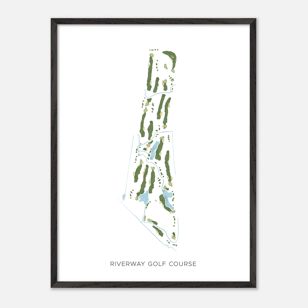 Print of Riverway Golf Course Modern Map