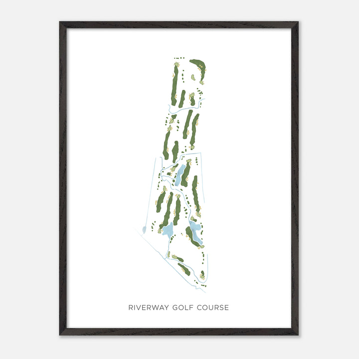 Print of Riverway Golf Course Modern Map