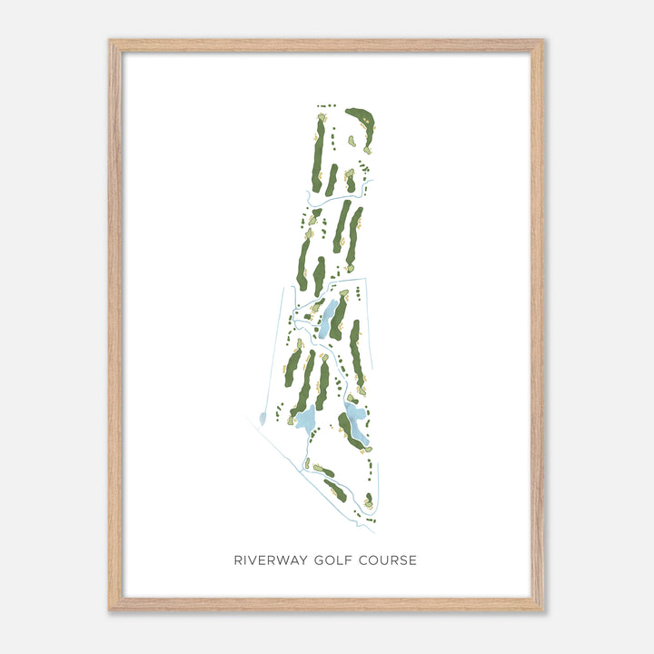 Print of Riverway Golf Course Modern Map