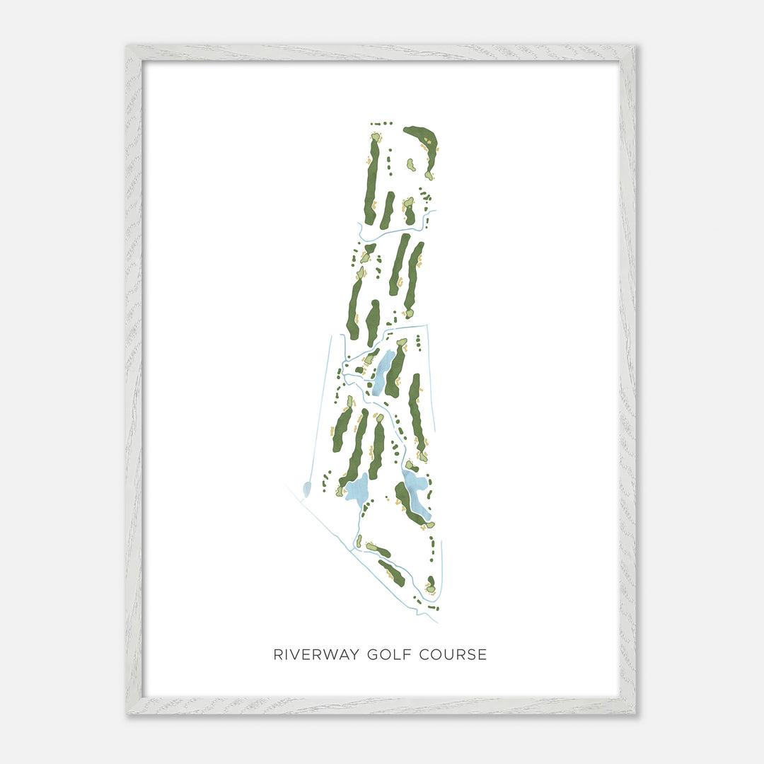 Print of Riverway Golf Course Modern Map