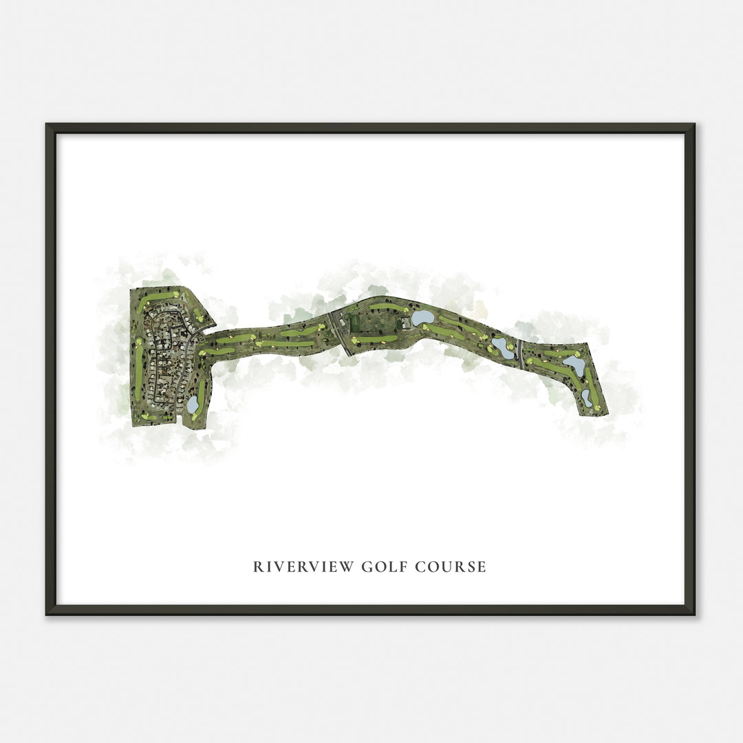 Print of Riverview Golf Course Classic Map