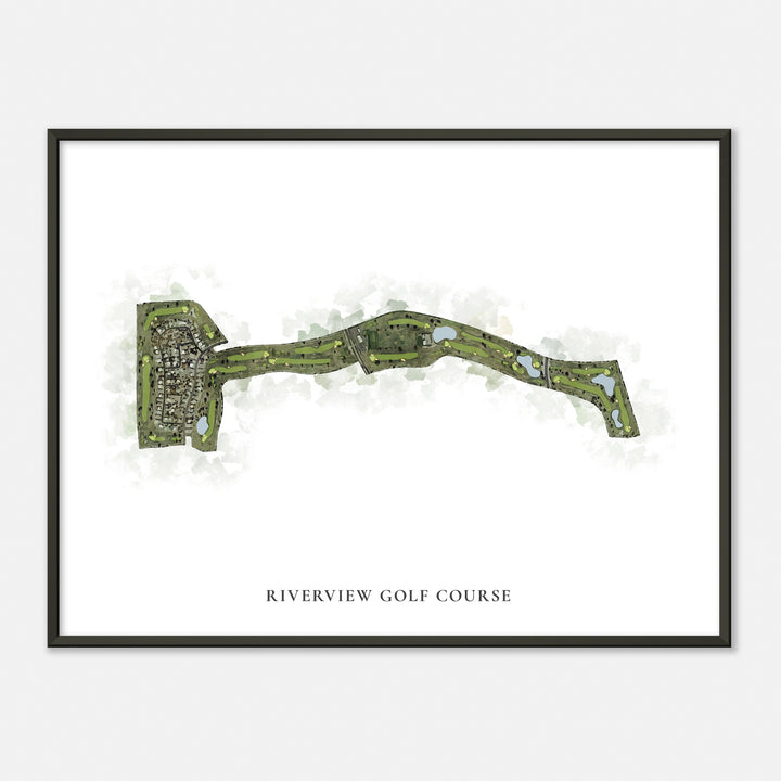 Print of Riverview Golf Course Classic Map