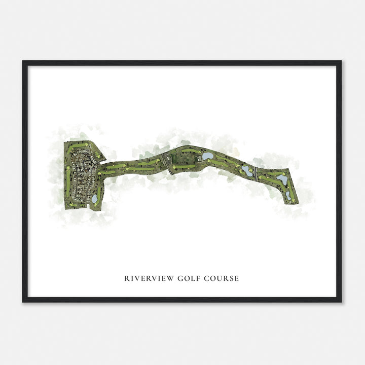 Print of Riverview Golf Course Classic Map