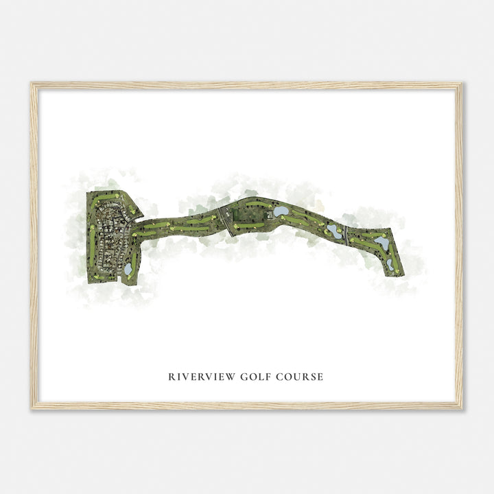 Print of Riverview Golf Course Classic Map