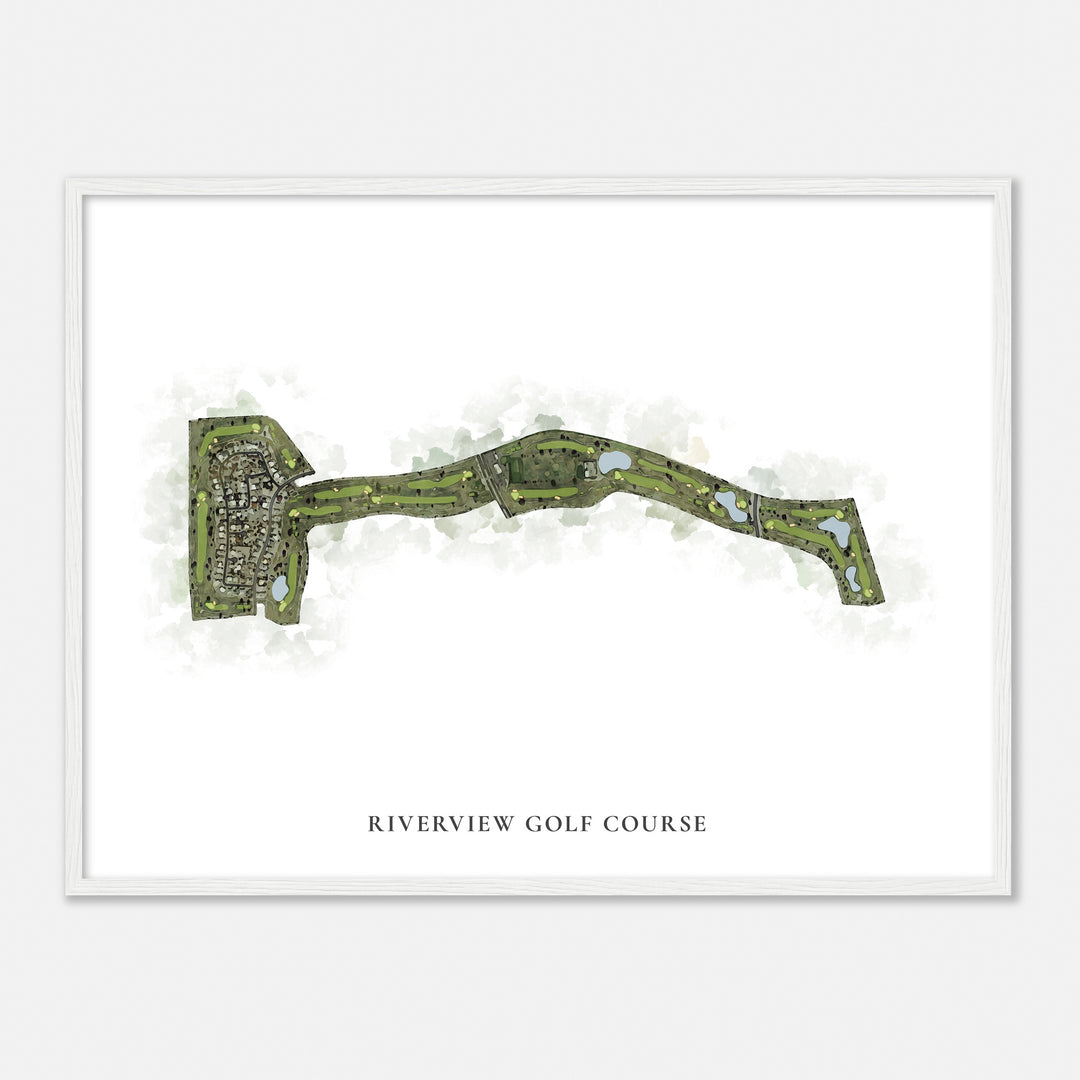 Print of Riverview Golf Course Classic Map