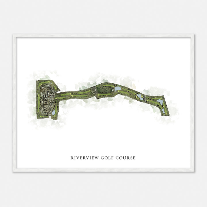 Print of Riverview Golf Course Classic Map