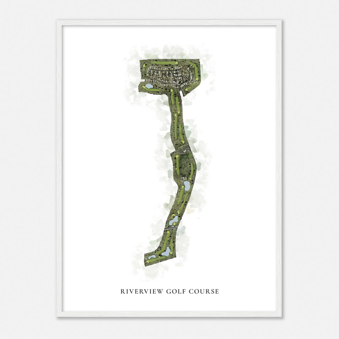 Print of Riverview Golf Course Classic Map