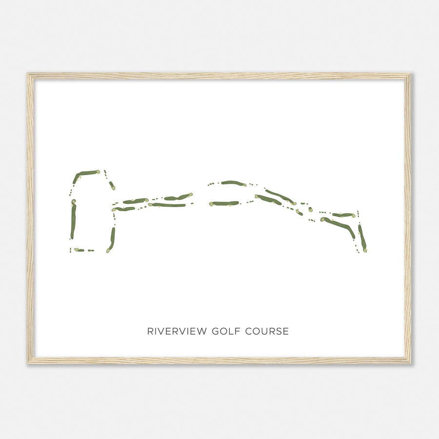 Print of Riverview Golf Course Modern Map