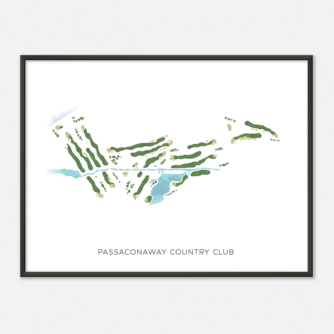 Print of Passaconaway Country Club Modern Map
