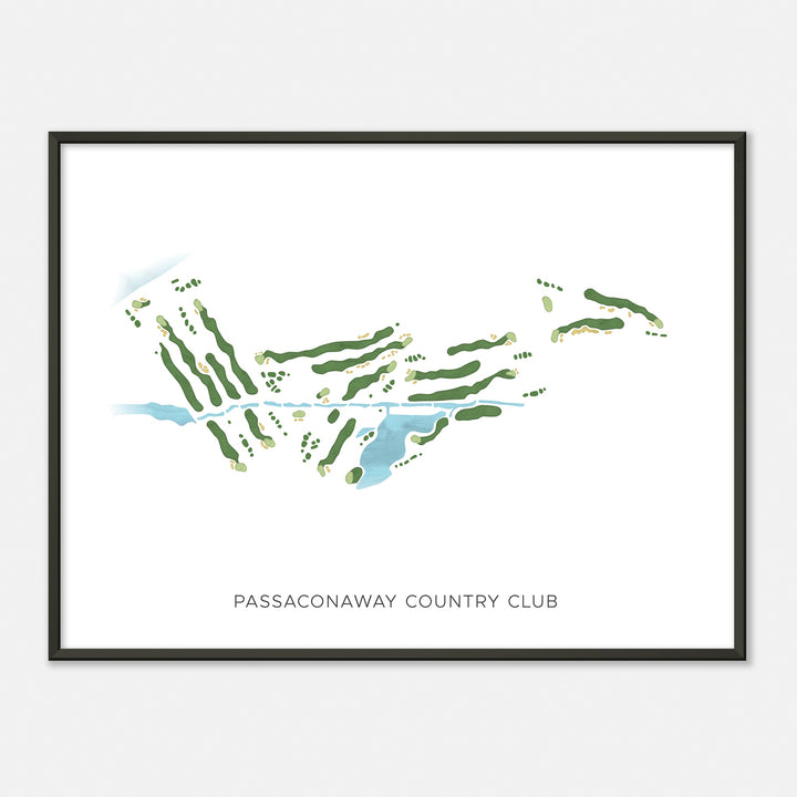 Print of Passaconaway Country Club Modern Map