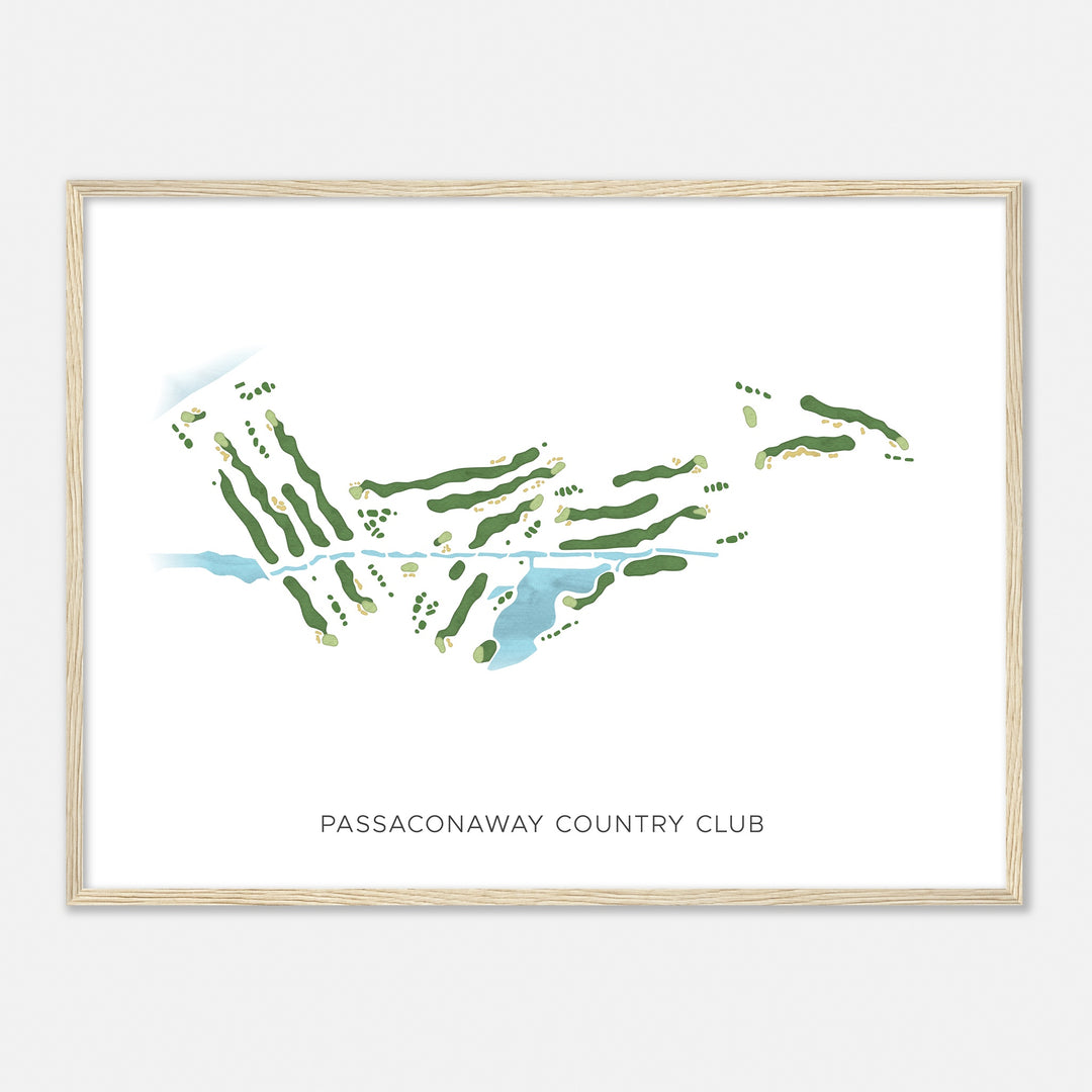 Print of Passaconaway Country Club Modern Map