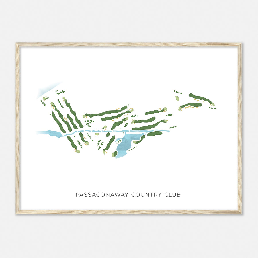 Print of Passaconaway Country Club Modern Map