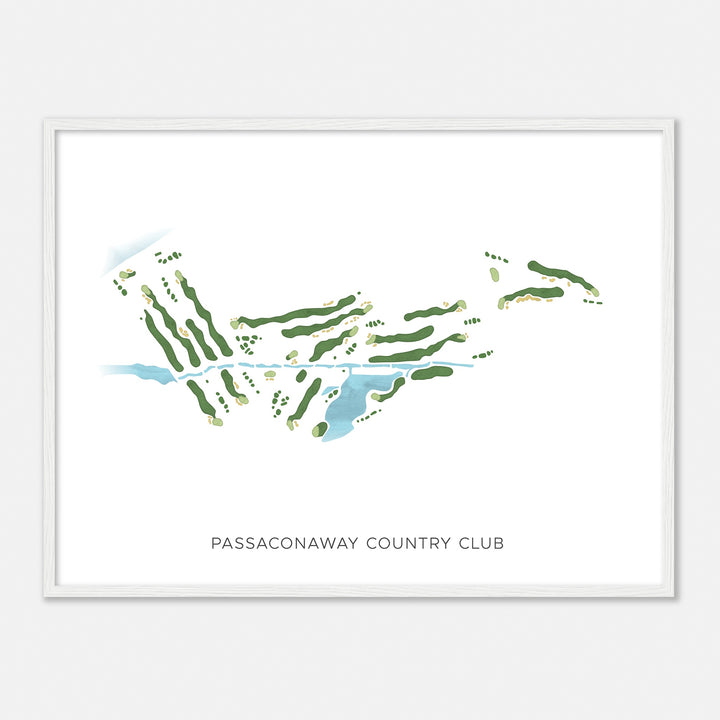 Print of Passaconaway Country Club Modern Map