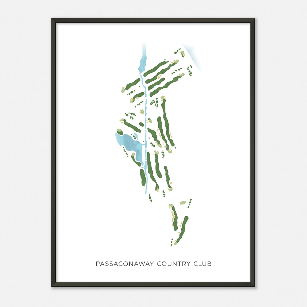 Print of Passaconaway Country Club Modern Map