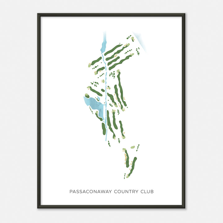 Print of Passaconaway Country Club Modern Map