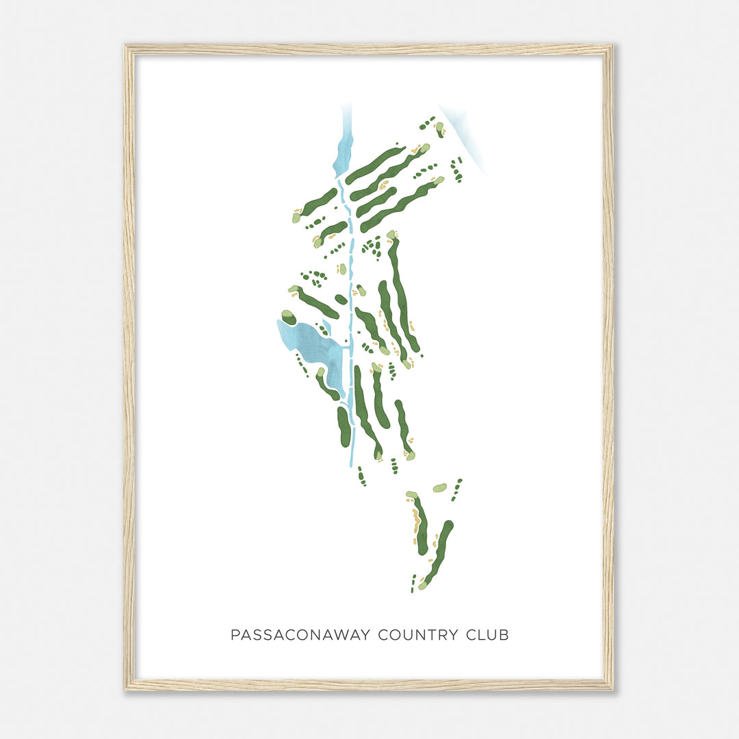 Print of Passaconaway Country Club Modern Map