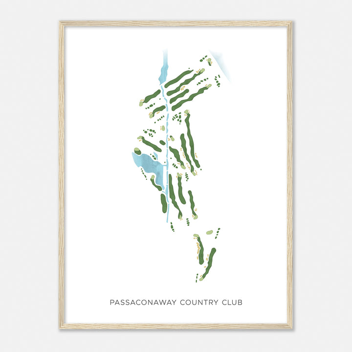 Print of Passaconaway Country Club Modern Map
