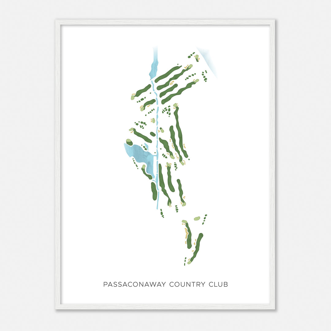 Print of Passaconaway Country Club Modern Map