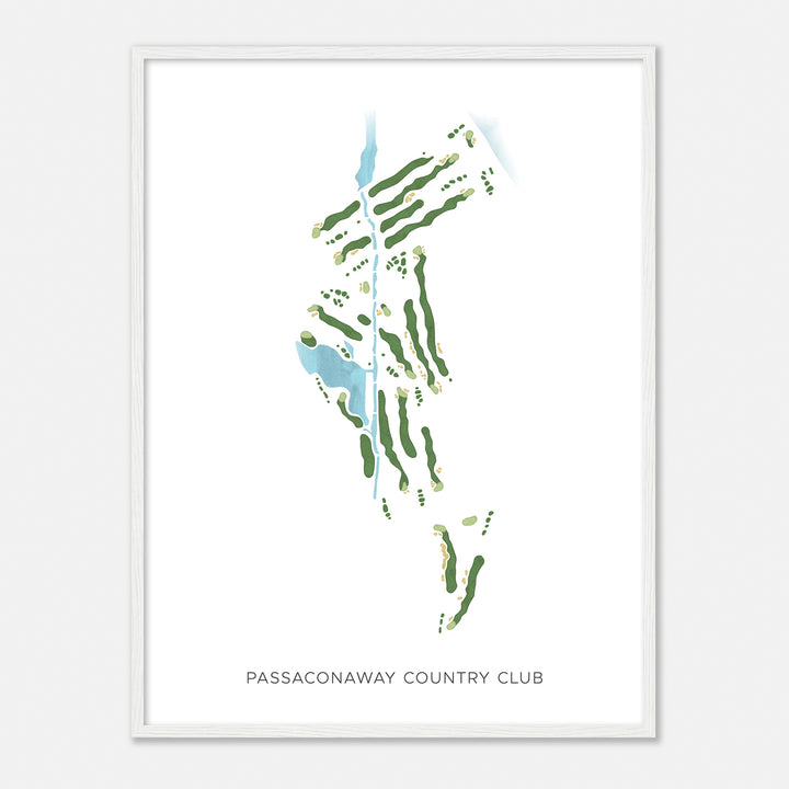 Print of Passaconaway Country Club Modern Map