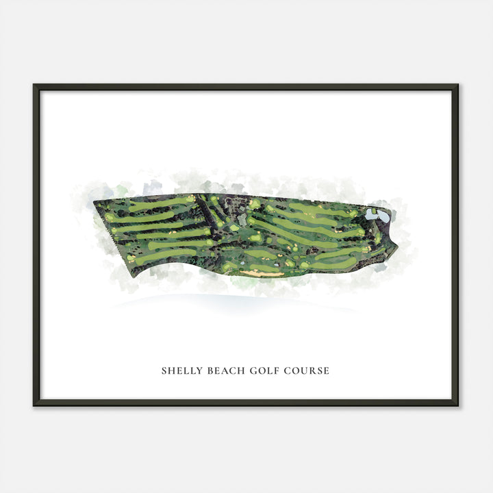Print of Shelly Beach Golf Course Classic Map