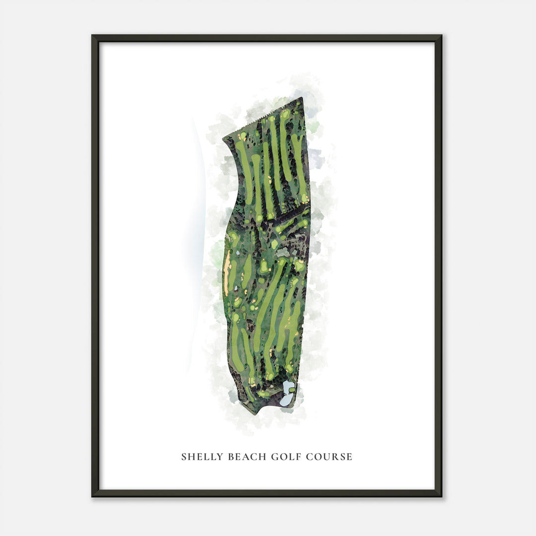 Print of Shelly Beach Golf Course Classic Map